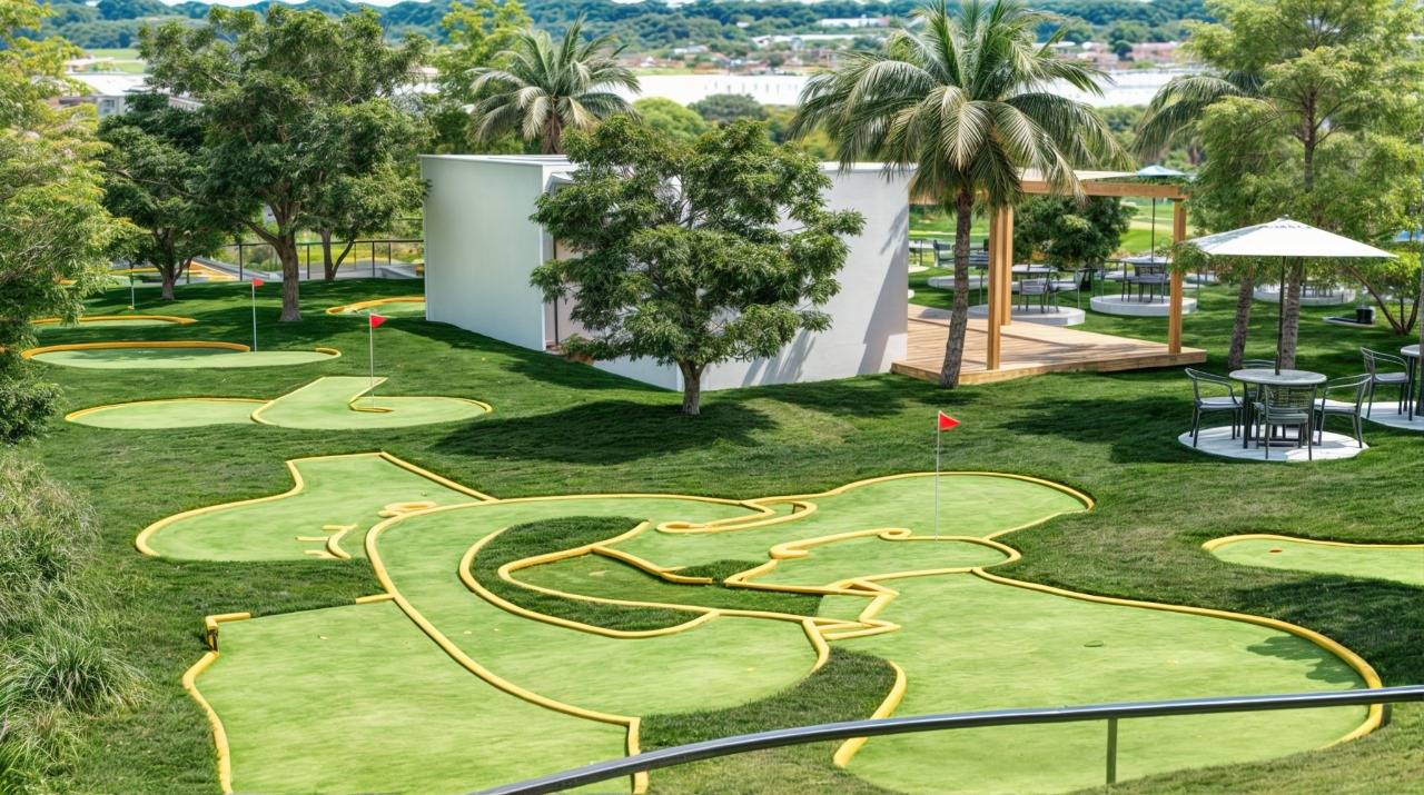 Mini golf en la terraza de Premier Yacht